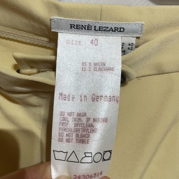 Rene Lezard cream vintage 40 or 8 taper leg cuffed trouser Like new - Picture 3 of 6